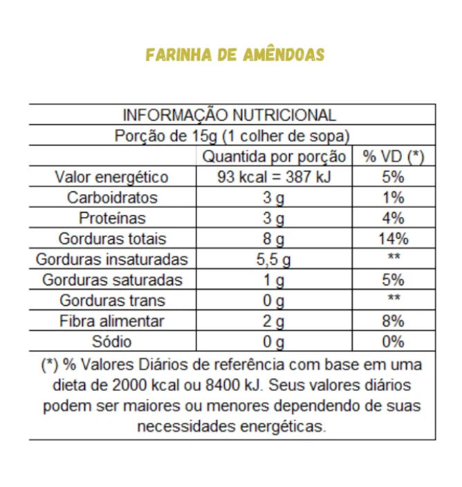 Farinha de amendoas ceres - Vercatto